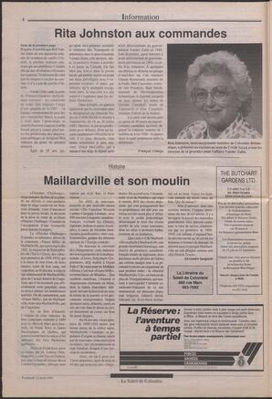 Le Soleil de Colombie, April 12, 1991, page 4