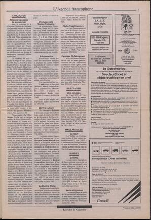 Le Soleil de Colombie, April 12, 1991, page 3