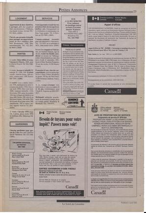 Le Soleil de Colombie, April 5, 1991, page 23