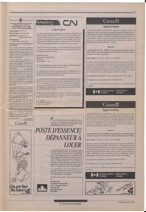 Le Soleil de Colombie, April 5, 1991, page 21