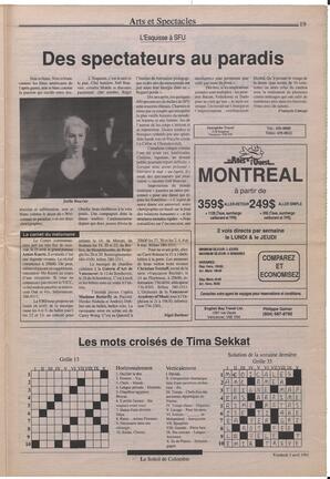 Le Soleil de Colombie, April 5, 1991, page 19