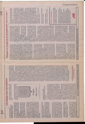 Le Soleil de Colombie, April 5, 1991, page 13
