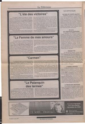Le Soleil de Colombie, April 5, 1991, page 10