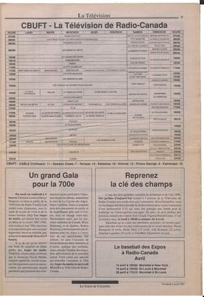 Le Soleil de Colombie, April 5, 1991, page 9