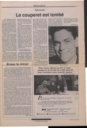 Le Soleil de Colombie, April 5, 1991, page 5