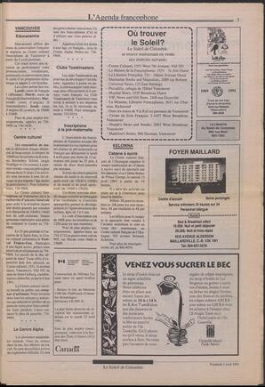 Le Soleil de Colombie, April 5, 1991, page 3