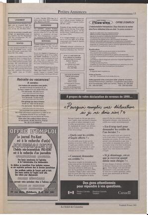 Le Soleil de Colombie, March 29, 1991, page 15