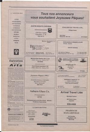 Le Soleil de Colombie, March 22, 1991, page 18