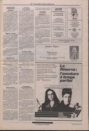 Le Soleil de Colombie, March 22, 1991, page 3