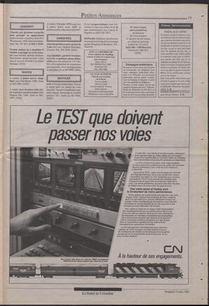 Le Soleil de Colombie, March 15, 1991, page 19