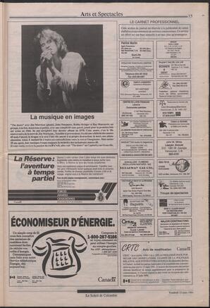 Le Soleil de Colombie, March 15, 1991, page 15
