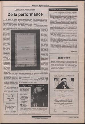 Le Soleil de Colombie, March 15, 1991, page 13