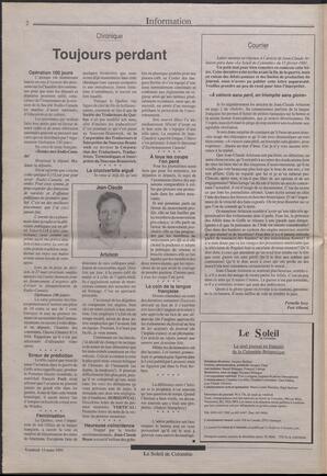 Le Soleil de Colombie, March 15, 1991, page 2