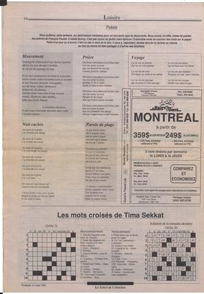 Le Soleil de Colombie, March 1, 1991, page 16