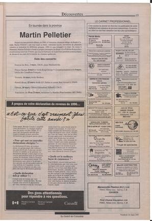 Le Soleil de Colombie, March 1, 1991, page 15