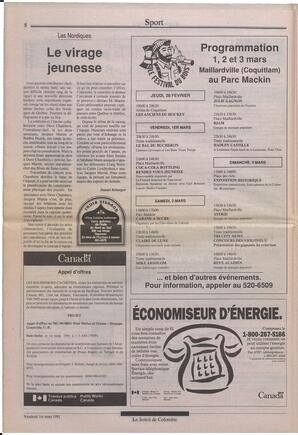 Le Soleil de Colombie, March 1, 1991, page 8