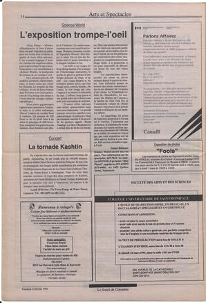 Le Soleil de Colombie, February 22, 1991, page 14