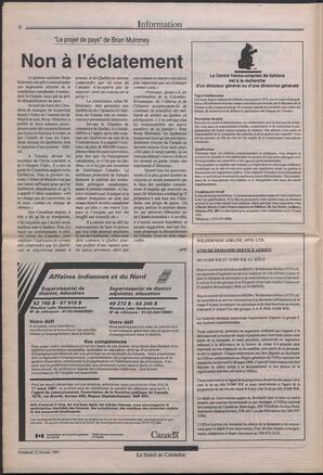 Le Soleil de Colombie, February 22, 1991, page 6