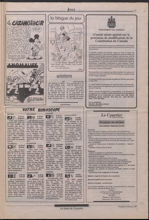 Le Soleil de Colombie, February 15, 1991, page 17