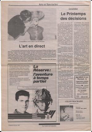Le Soleil de Colombie, February 8, 1991, page 16
