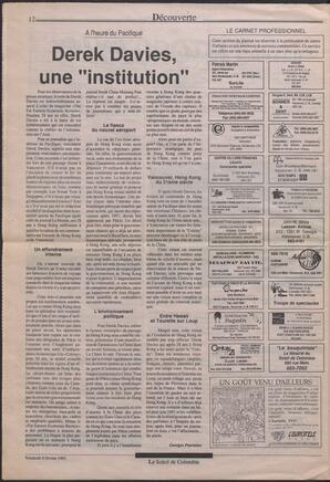 Le Soleil de Colombie, February 8, 1991, page 12