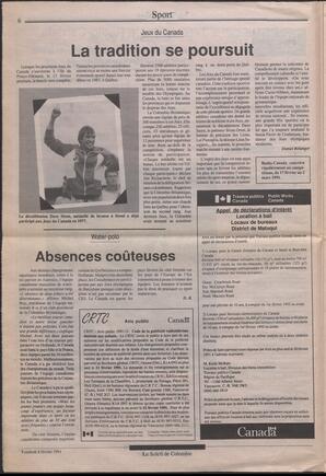 Le Soleil de Colombie, February 8, 1991, page 6