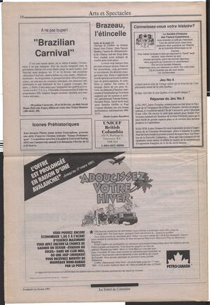 Le Soleil de Colombie, February 1, 1991, page 16