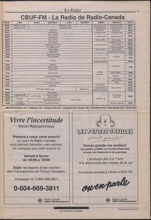 Le Soleil de Colombie, February 1, 1991, page 9