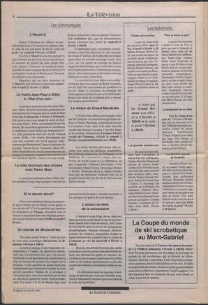 Le Soleil de Colombie, February 1, 1991, page 8