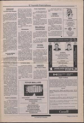 Le Soleil de Colombie, February 1, 1991, page 3