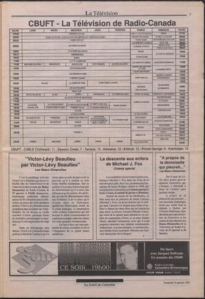 Le Soleil de Colombie, January 25, 1991, page 7
