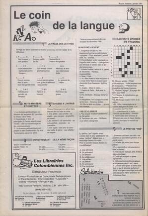 Le Soleil de Colombie, January 11, 1991, page 22