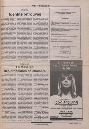Le Soleil de Colombie, January 11, 1991, page 11