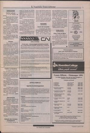 Le Soleil de Colombie, January 11, 1991, page 3