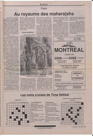 Le Soleil de Colombie, December 21, 1990, page 19