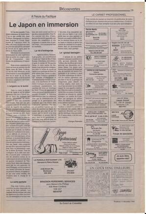 Le Soleil de Colombie, December 14, 1990, page 19