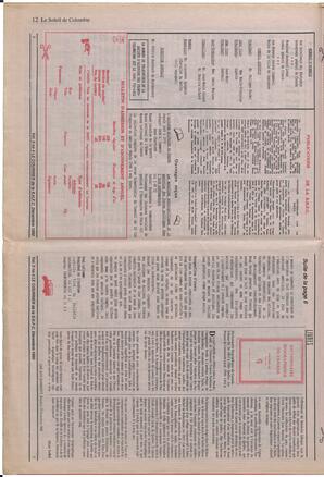 Le Soleil de Colombie, December 14, 1990, page 12
