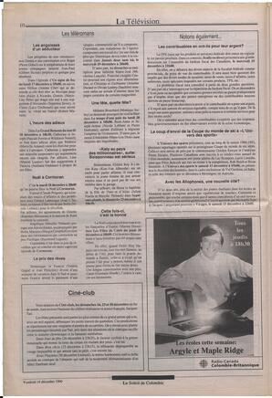 Le Soleil de Colombie, December 14, 1990, page 10