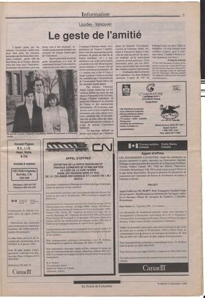 Le Soleil de Colombie, December 14, 1990, page 7