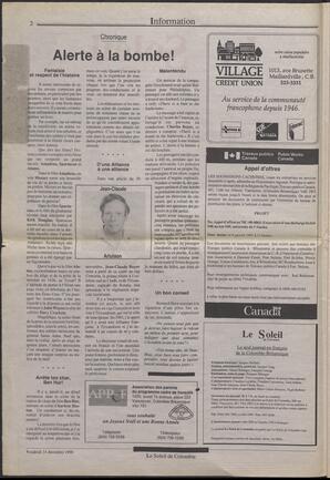 Le Soleil de Colombie, December 14, 1990, page 2