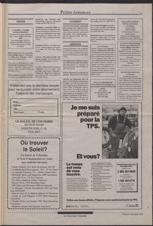 Le Soleil de Colombie, December 7, 1990, page 19