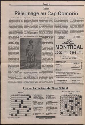 Le Soleil de Colombie, December 7, 1990, page 16