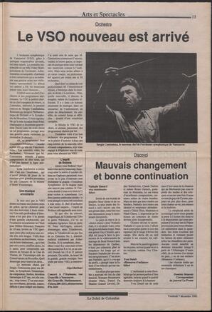 Le Soleil de Colombie, December 7, 1990, page 13