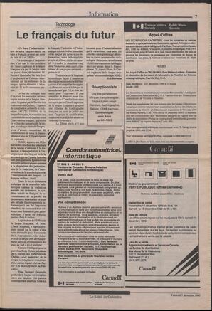 Le Soleil de Colombie, December 7, 1990, page 7