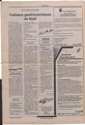 Le Soleil de Colombie, November 30, 1990, page 14