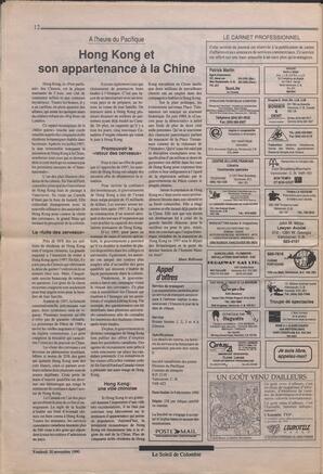 Le Soleil de Colombie, November 30, 1990, page 12