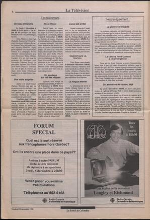 Le Soleil de Colombie, November 30, 1990, page 8