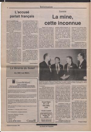 Le Soleil de Colombie, November 30, 1990, page 4