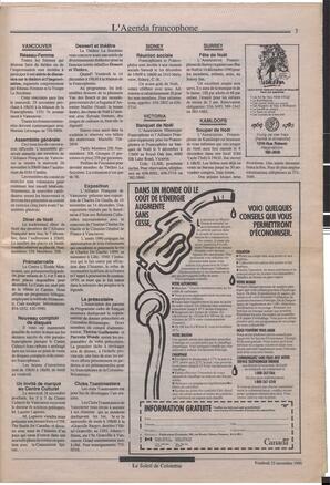 Le Soleil de Colombie, November 23, 1990, page 3