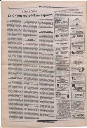 Le Soleil de Colombie, November 16, 1990, page 18